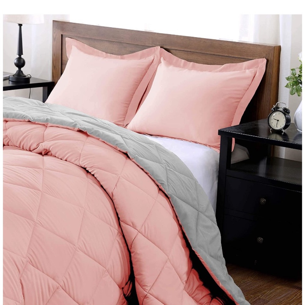 3 PC Set-Down Alternative Reversible Comforter - Picture 4 of 5